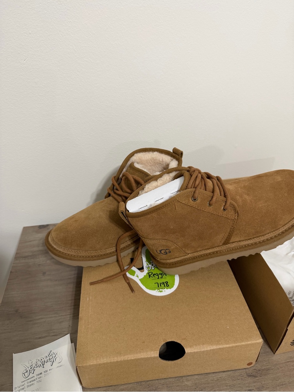 UGG Tan Suede Chukka Boots with Shearling